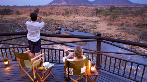 luxury Uganda safari lodge overlooking Bwindi rainforest